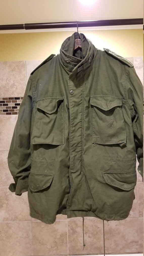 Vintage 1970's M-65 Seabees Field Coat OG-107