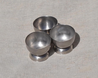 Set of Three Stainless Steel Egg Cups - Made in England