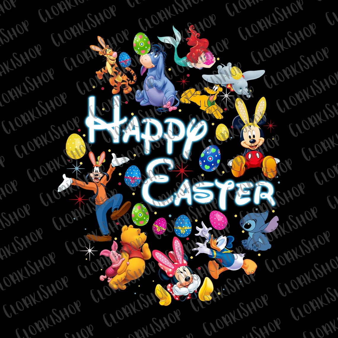 Disney Happy Easter png Easter png Disney cartoon characters | Etsy