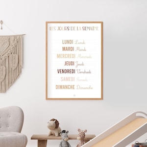 Educational poster in French, educational posters to print for classroom, playroom, office