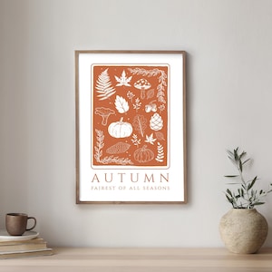 Kürbisplakat, Herbstplakat, Herbstdekoration, Kürbisse, Kürbis, Herbst, Halloween, Herbstdekorationsplakat