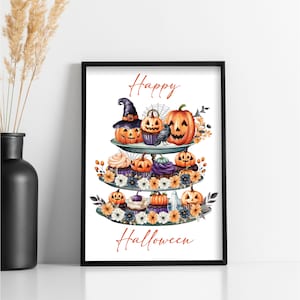 Poster di Halloween, decorazione di Halloween, poster autunnale, poster di zucca, decorazione autunnale