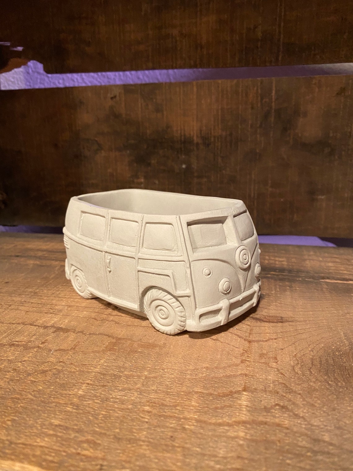 VW Bus Concrete Planter Volkswagen Planter Hippie Van Etsy