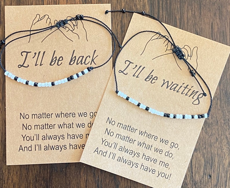 I’ll be back gift, I’ll be waiting gift, Morse code couples, relationship gift, long distance, going away - boyfriend, girlfriend, partner 