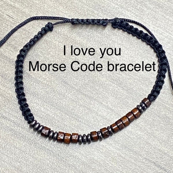 Mens I Love You Bracelet Etsy