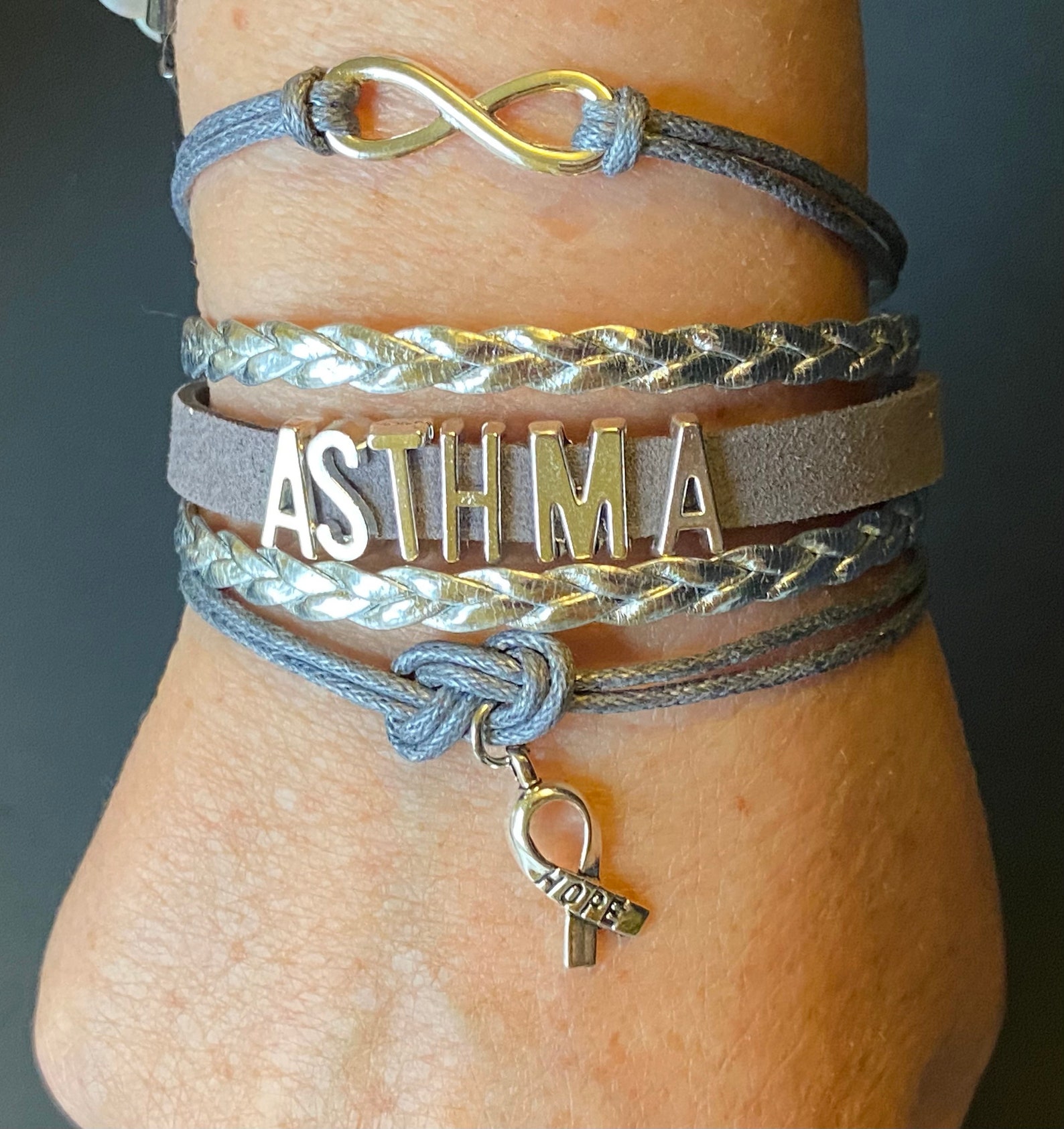 Asthma Medical ID Bracelet Asthma Medical Identification Etsy