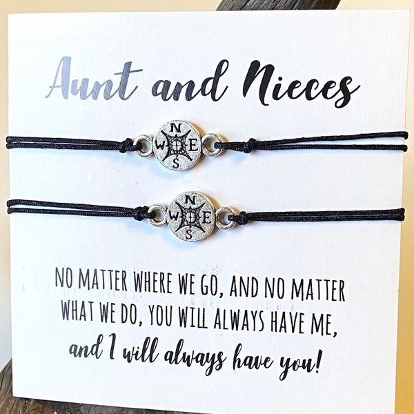 Aunt and niece gift idea, bracelets for aunt and niece, matching bracelet set, gift for aunt, gift for niece, aunt jewelry, niece jewelry