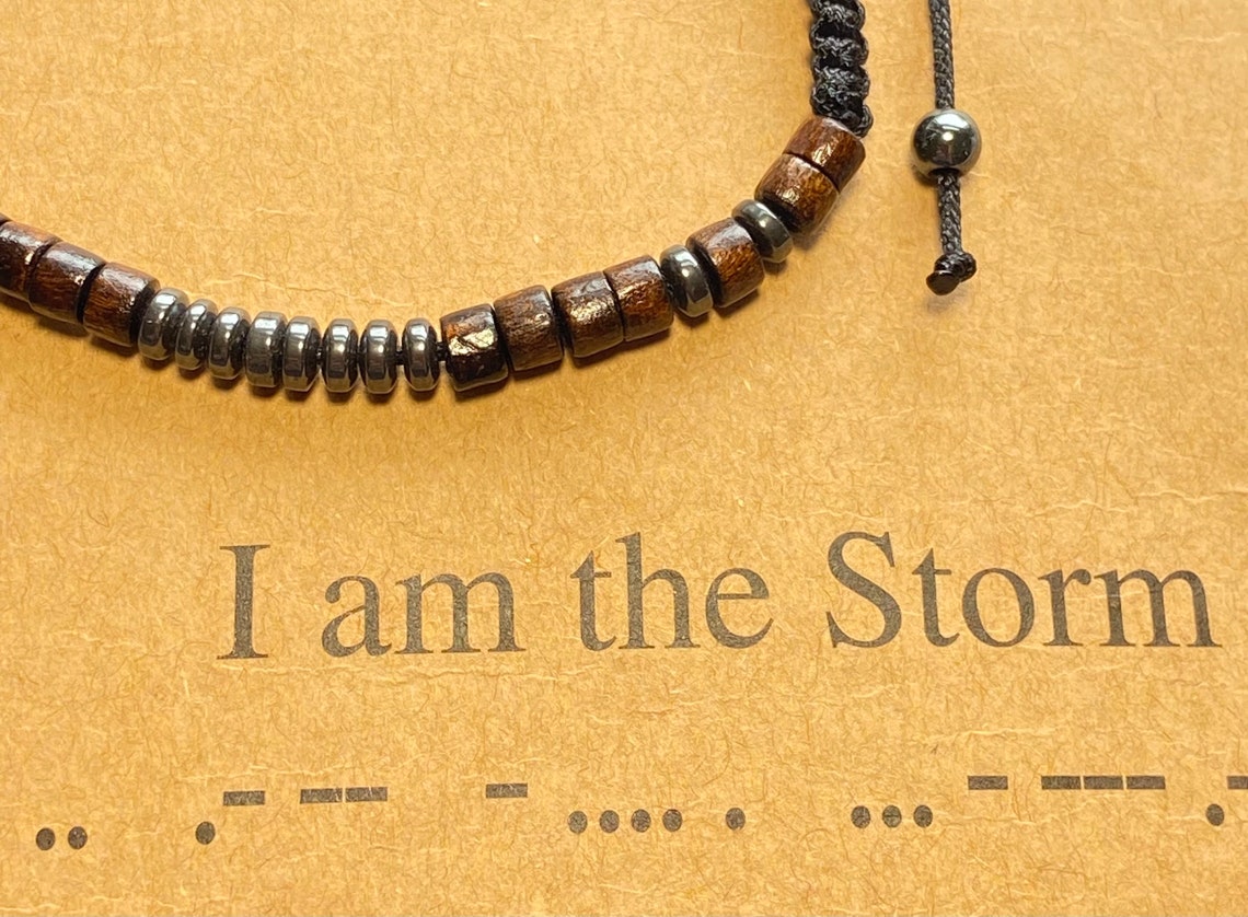 I Am the Storm Hidden Message Jewelry Morse Code Bracelet - Etsy