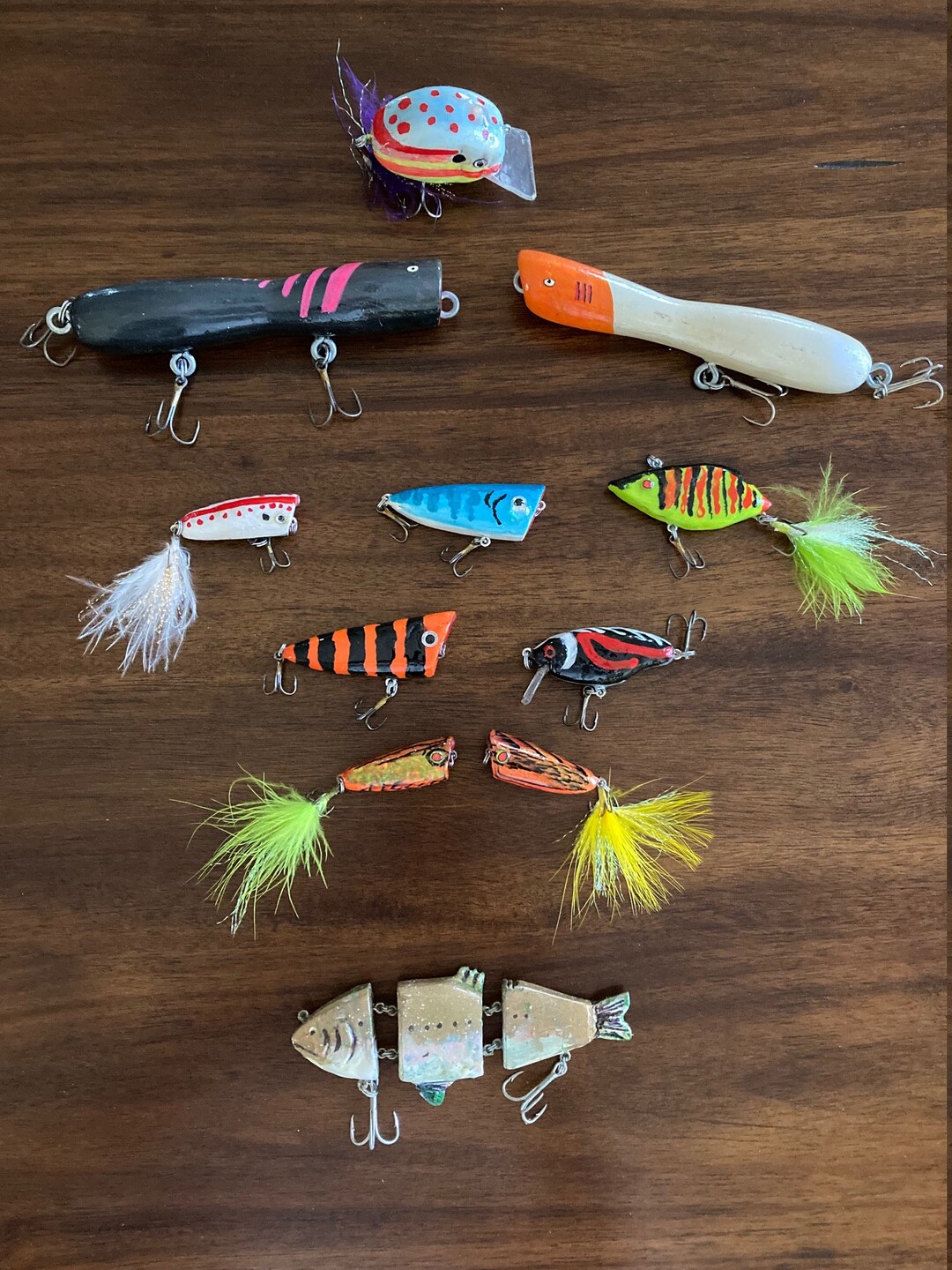 Fishing Lures, Wooden, Handmade, Painted and Epoxy Fishing Lures Etsy