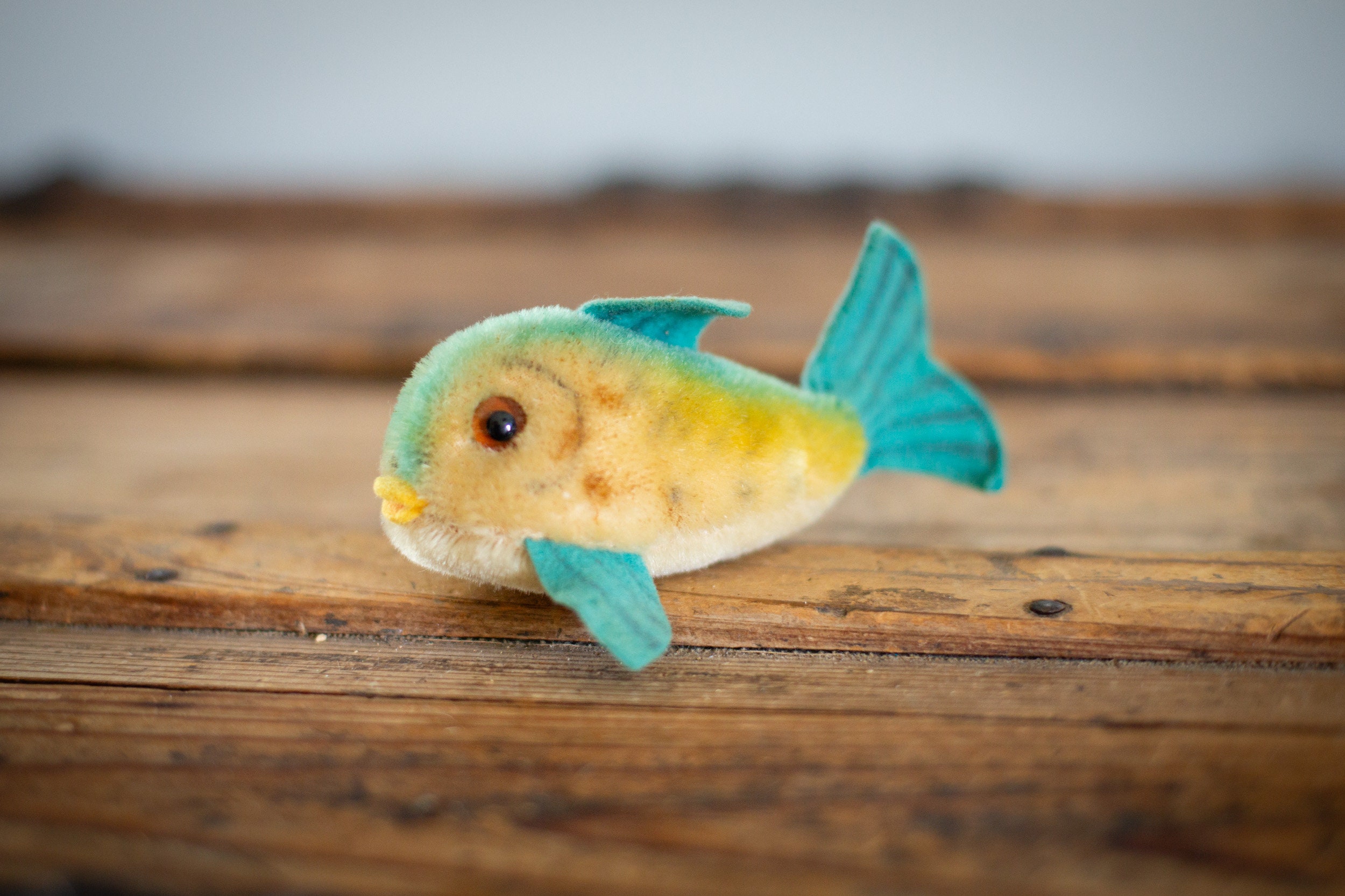 50s-60s Steiff Flossy the Blue Fish Plush Stuffed Animal Toy, Genuine,  Vintage 1950s-1960s, Mohair - Etsy, image size:2500x1667