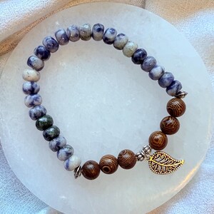 Blue Spot Jasper Bracelet - Healing Crystal Jewelry for Growth & Inspiration | Gift for Her Blue Jasper Bracelet