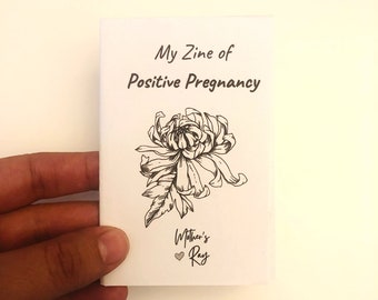 Pregnancy Mini Zine Printable Affirmation Cards - Coloring Affirmations Digital Download Hypnobirthing