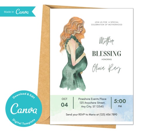 Mothers Blessing Blessingway Invitation Alternative