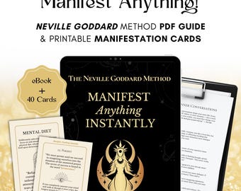 Neville Goddard Method to Manifest Anything Instantly - The Complete PDF eBook Guide + Printable Manifestation Cards