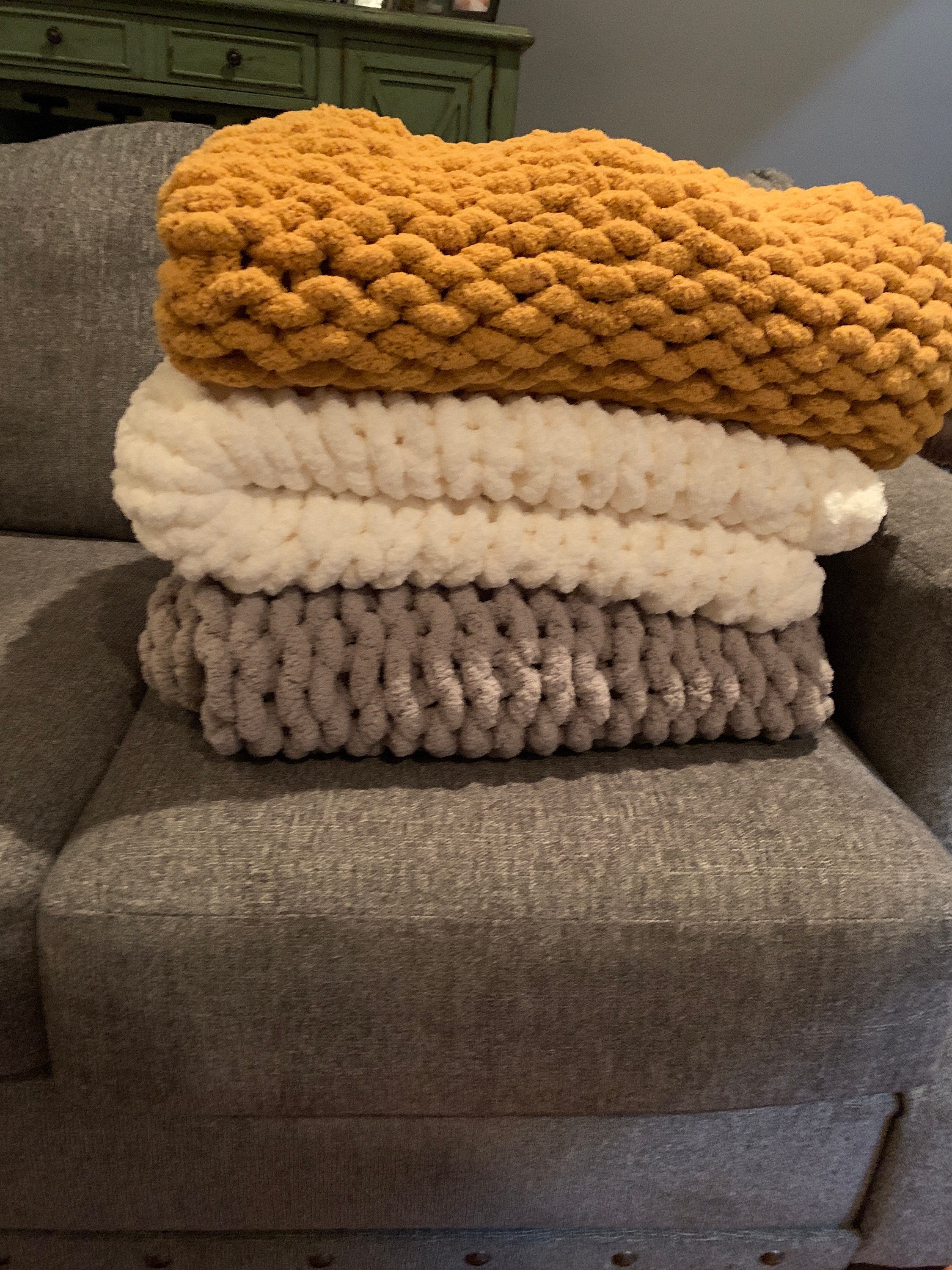Affordable Chunky Knit Blankets Etsy