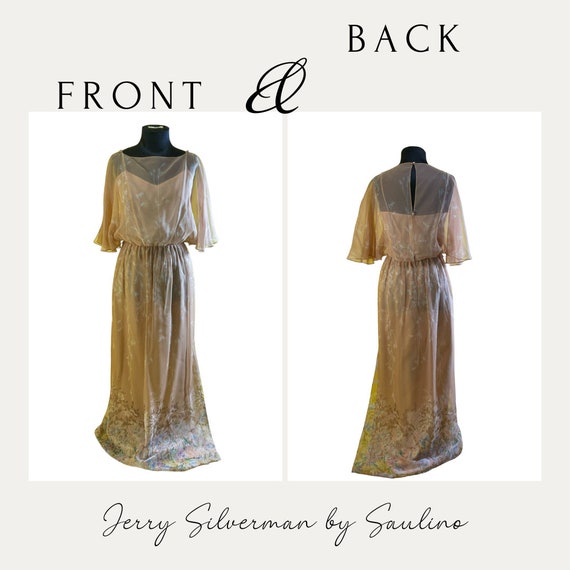 Vintage Jerry Silverman By Saulino 7541 Maxi Gown… - image 1