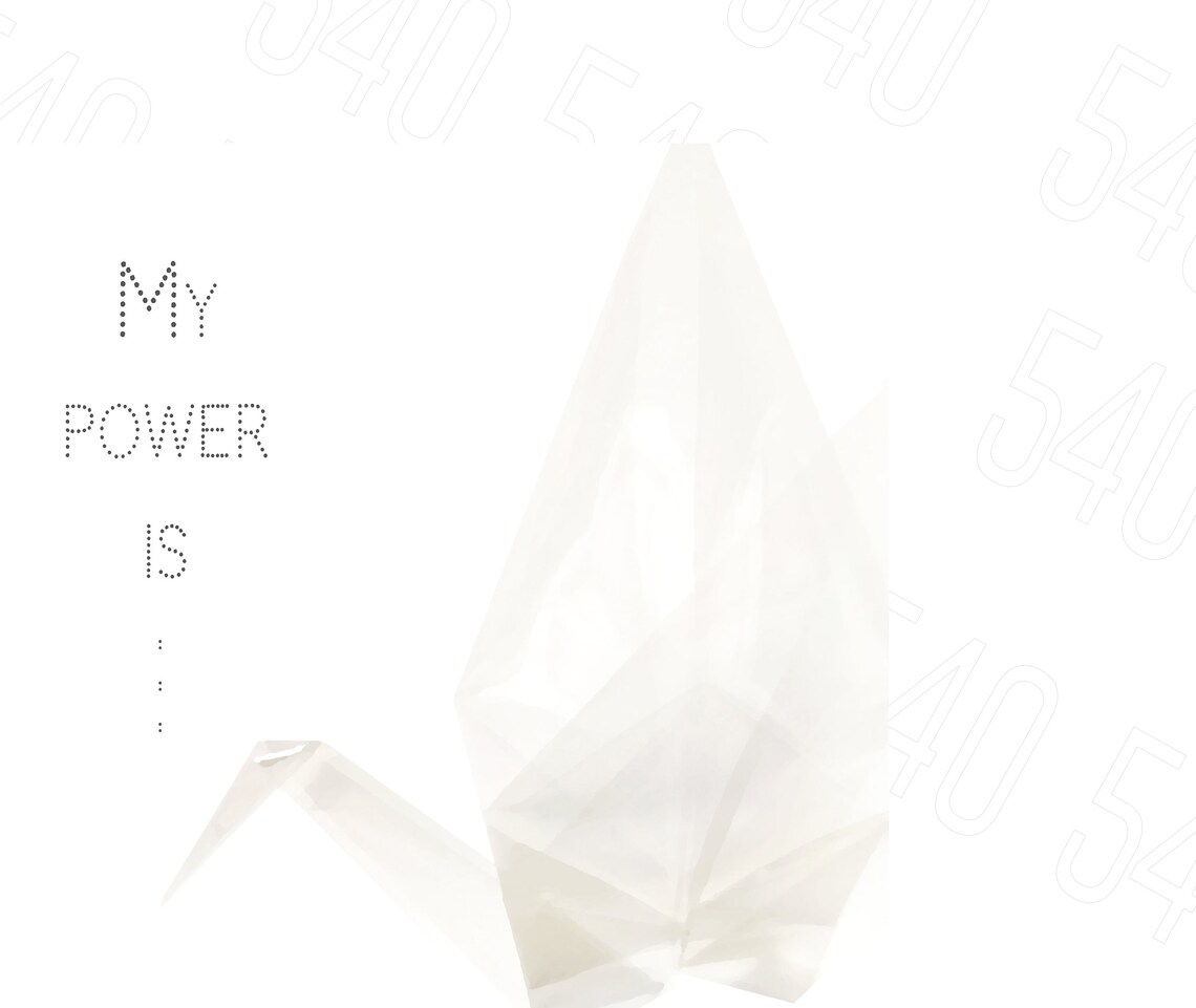 Translucent Origami Crane. Inspirational Quote. Love yourself. Etsy