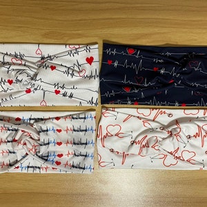 Nurse EKG Turban Headband Collection