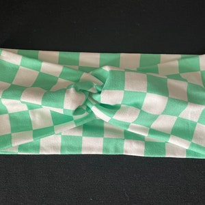 Green and White Checkered