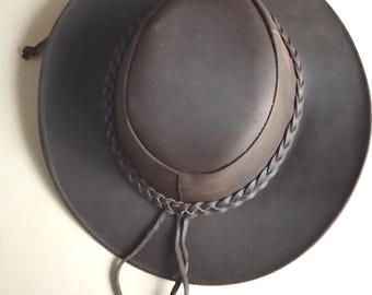 handmade leather hat