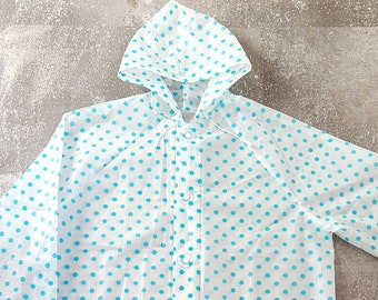 yellow polka dot raincoat