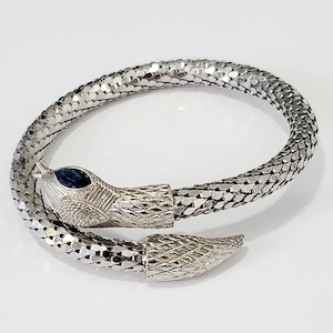 Vintage 1960s Oromesh Snake Bracelet, Whiting & Davis, Egyptian Revival, Metal Mesh Bracelet, Upper Arm