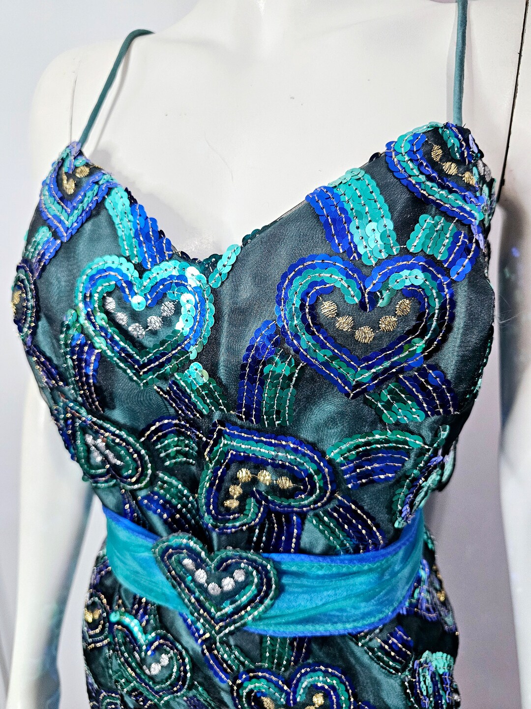 Vintage 00s navy sequin dress main image 1