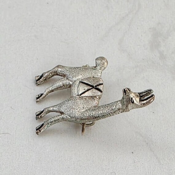 Source Unknown Silver Llama Brooch - image 3