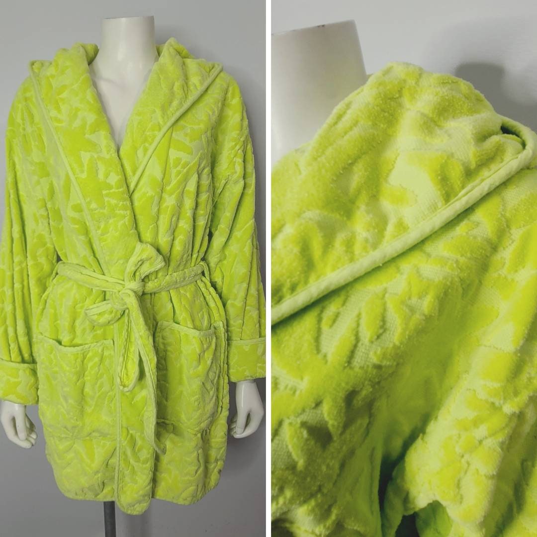 Cotton terry bathrobe in green - Bottega Veneta | Mytheresa