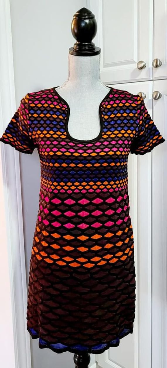 Vintage 90s Designer Dress | M Missoni | Knit Dres