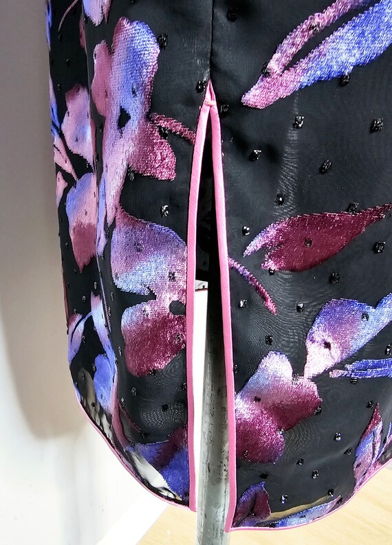 Velvet Printed Cheongsam Dress