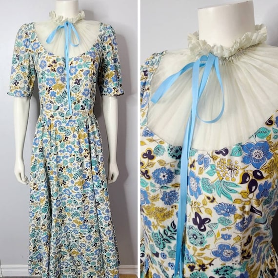 Vintage 1940s Dress, Prairie Dress, Cottage Core,… - image 1
