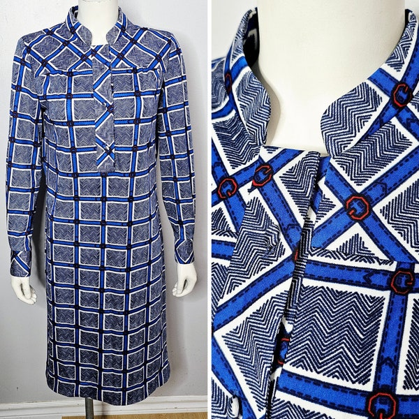 Vintage 70s Novelty Print Dress, Equestrian, Hermes, Belts, Buckles, Ann Murray