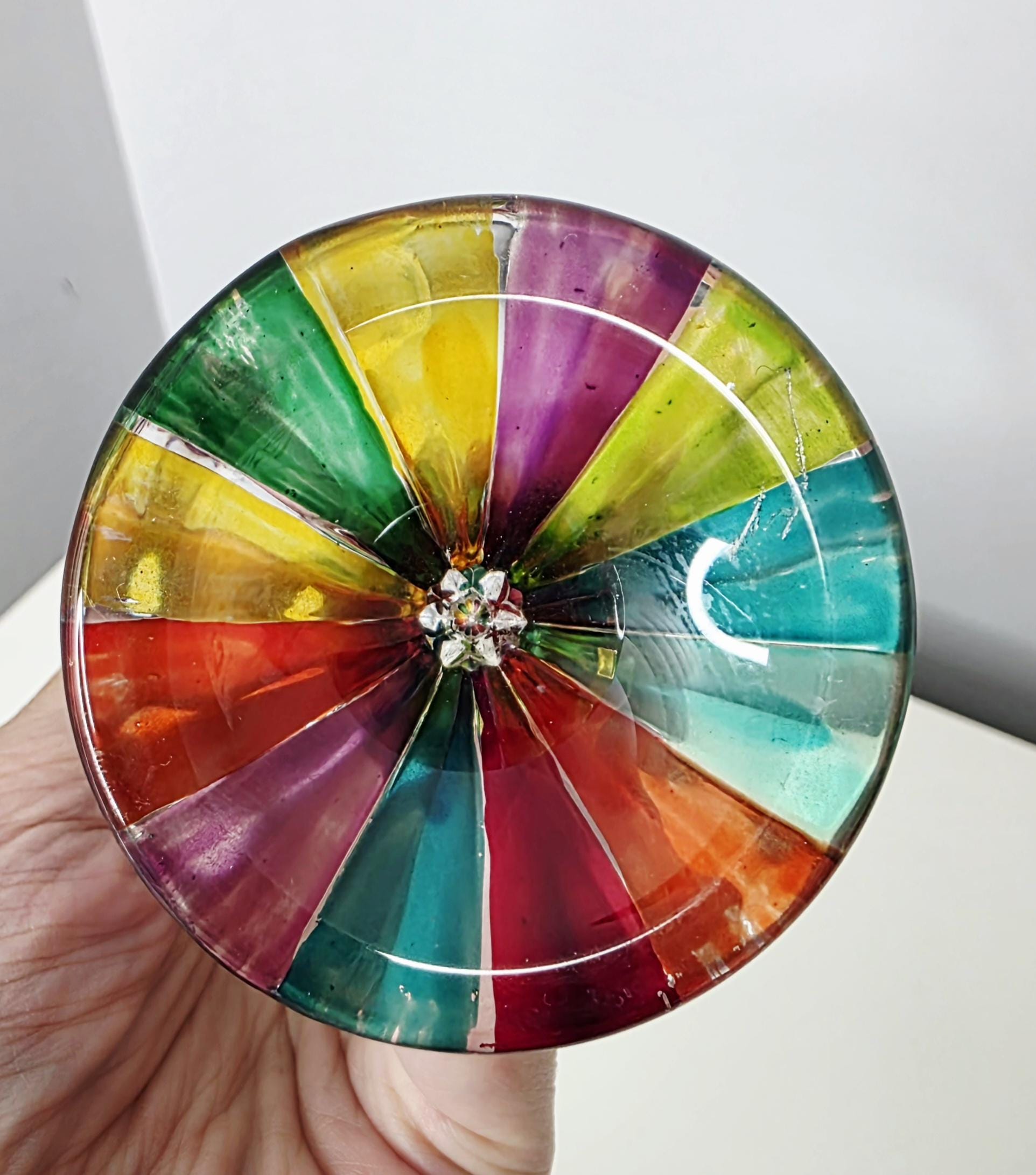 Vintage Rainbow Due Zeta Venezia Hand-decorated Italian Art Glass