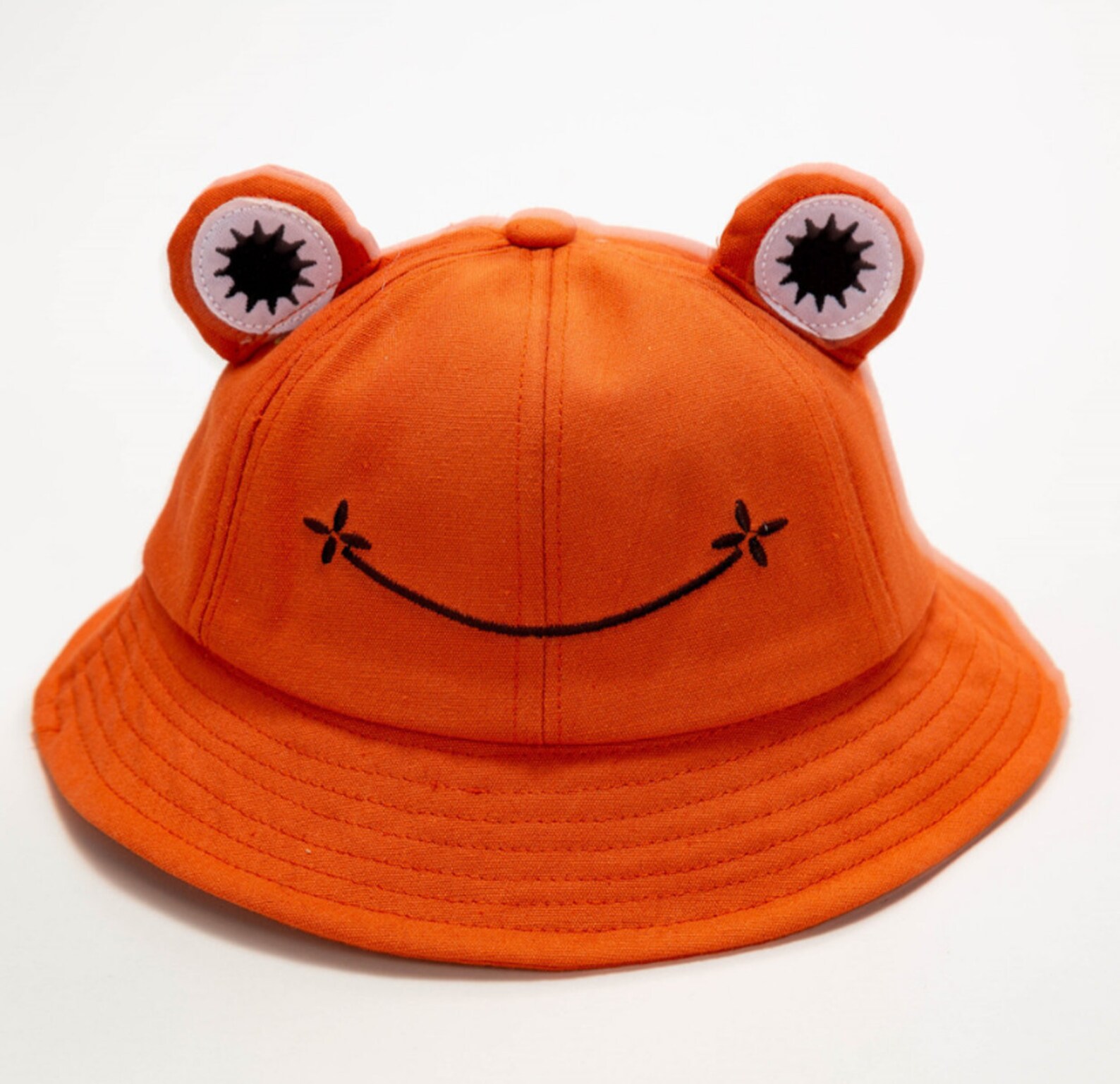 Chapeau De Pêche Grenouille En Coton Pliable - Look Mignon, Large Bord Protection UV, Mixte, Pour été Et Loisirs - 6