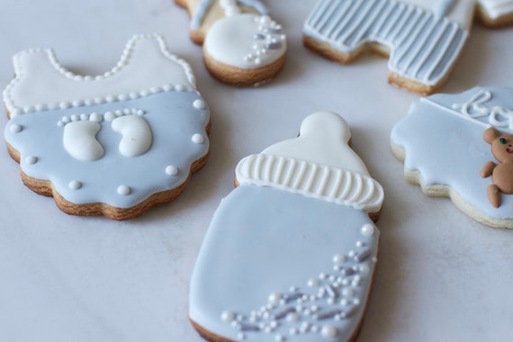 Baby Shower Cookie Set / Baby Boy Cookies / Customized Cookies / Decorated Cookies