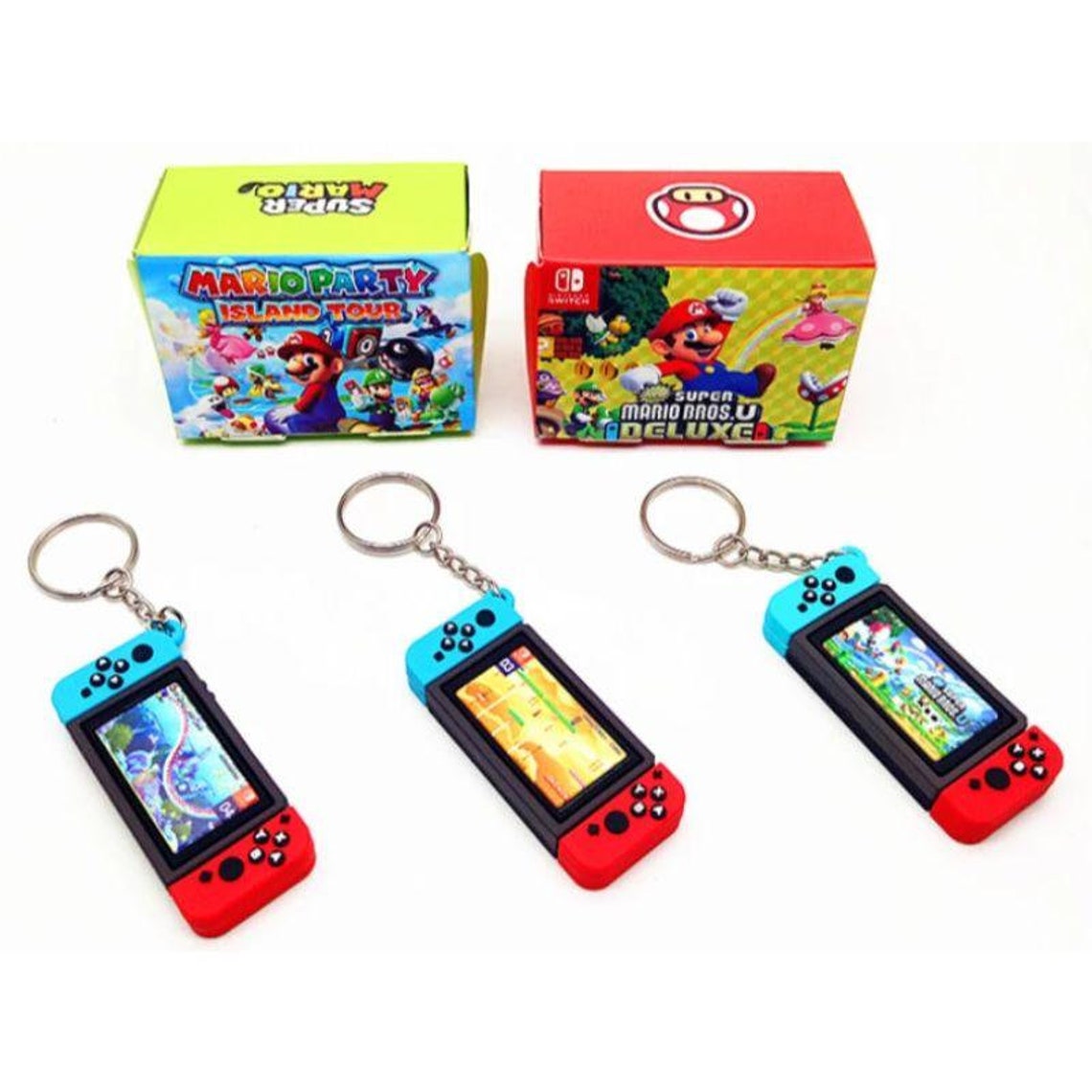 Cute Mario Key Ring Miniature Nintendo Switch Keychains 6 Etsy