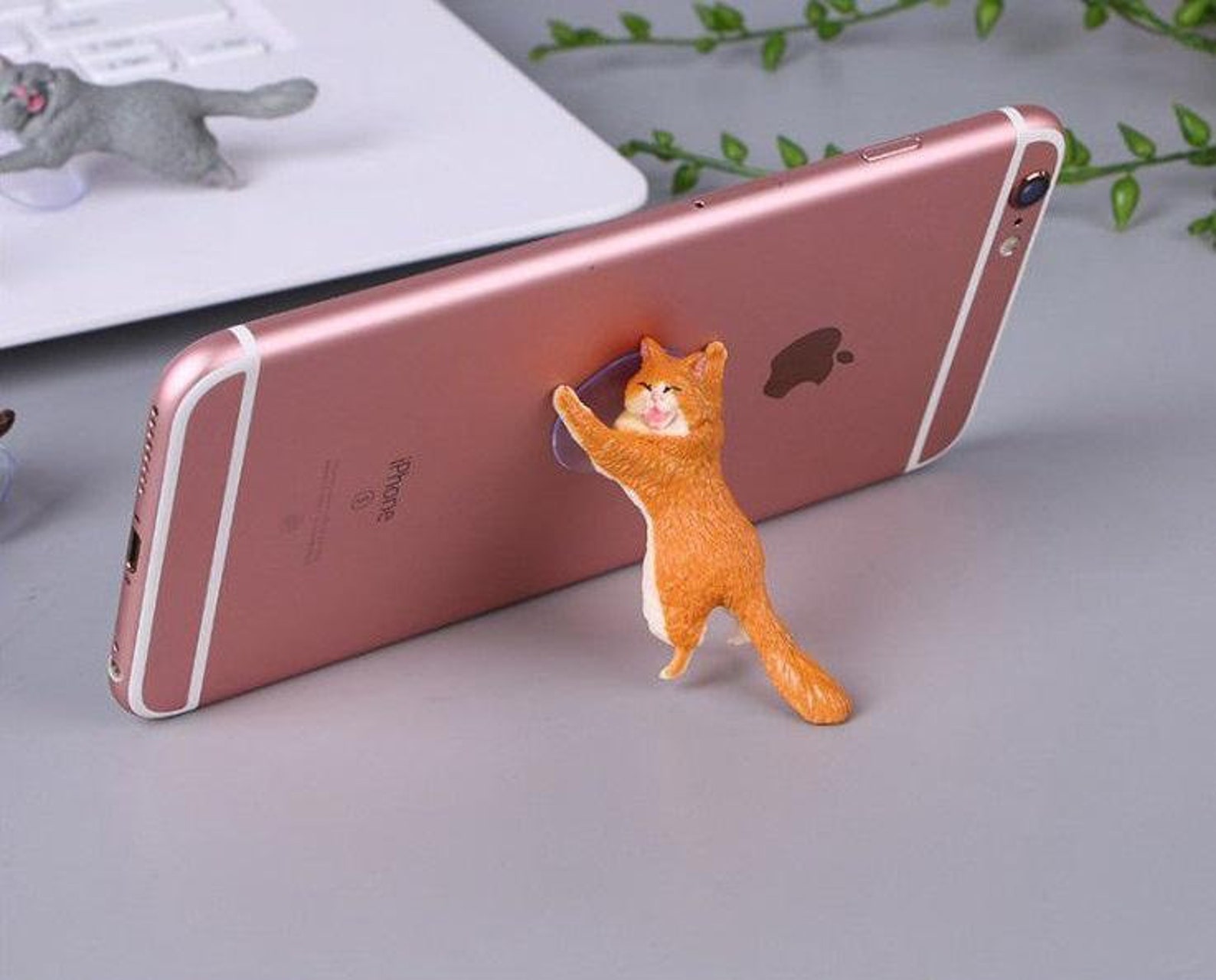 2/3/6 pack Phone Holder Cute Resin Cat Phone Holder Cell Etsy