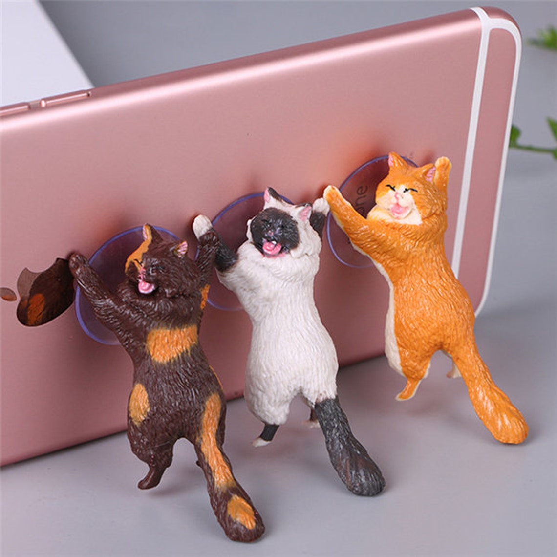 2/3/6 pack Phone Holder Cute Resin Cat Phone Holder Cell Etsy