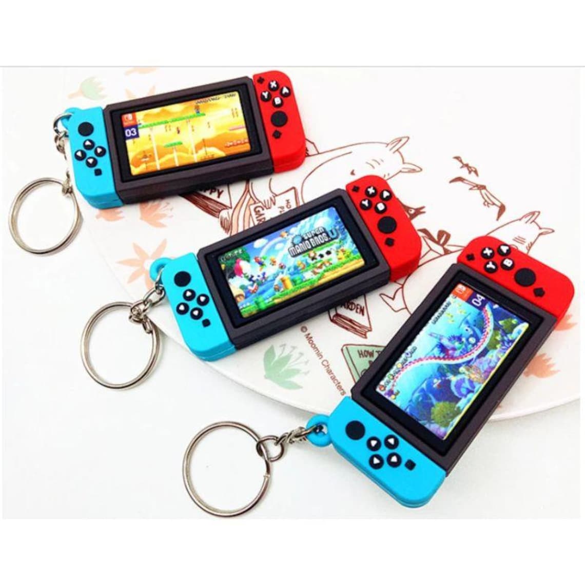 Cute Mario Key Ring Miniature Nintendo Switch Keychains 6 Etsy