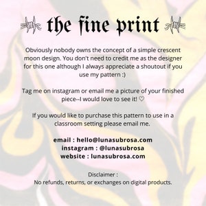May include: Text overlay on a colorful abstract background with the title "the fine print". The text explains that the design is free to use and encourages users to tag the creator on social media. It also includes contact information and a disclaimer about digital products.