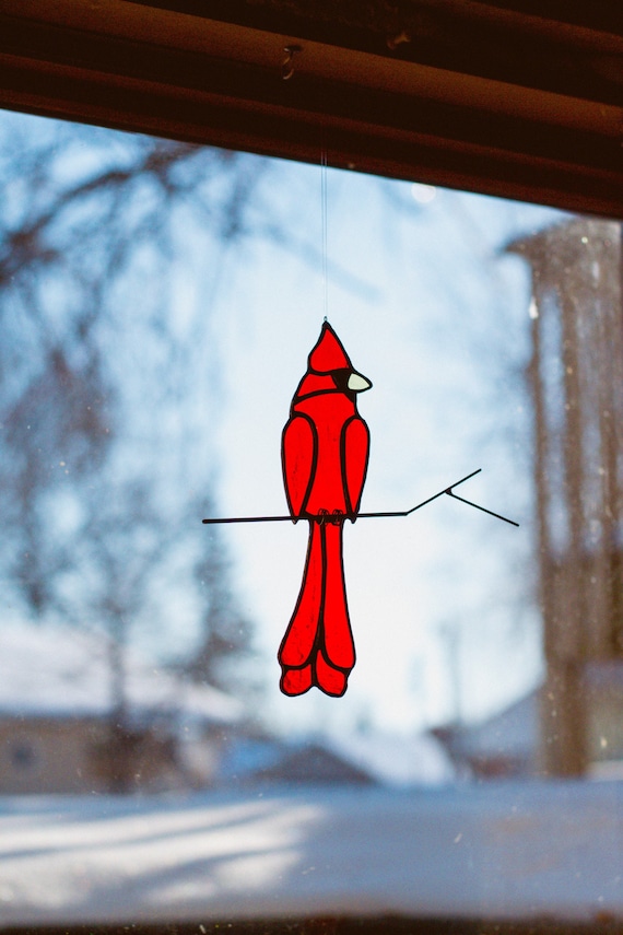 Stained Glass Bird Suncatcher Pattern Download, Beginner Stained Glass Pattern, Stained Glass Pattern Digital Download, Glass Suncatcher DIY
