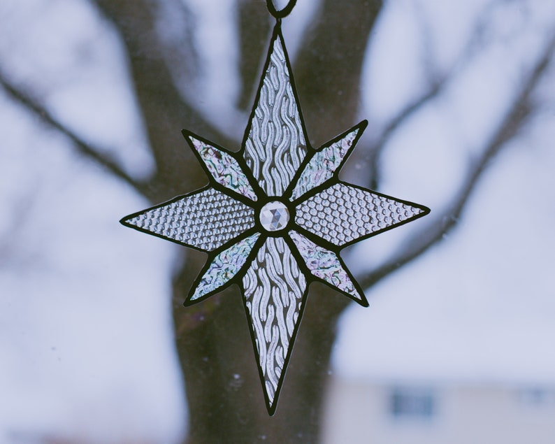 Stained Glass Suncatcher Pattern Christmas Beginner Stained Etsy