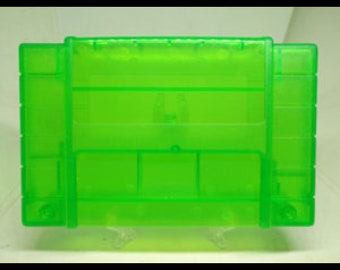 Clear Green Replacement Shell / Case for Super Nintendo SNES games.