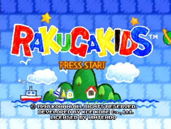 KONAMI Nintendo 64 rakuga kids N64 - NUS-P-NKRJ Japan Retro
