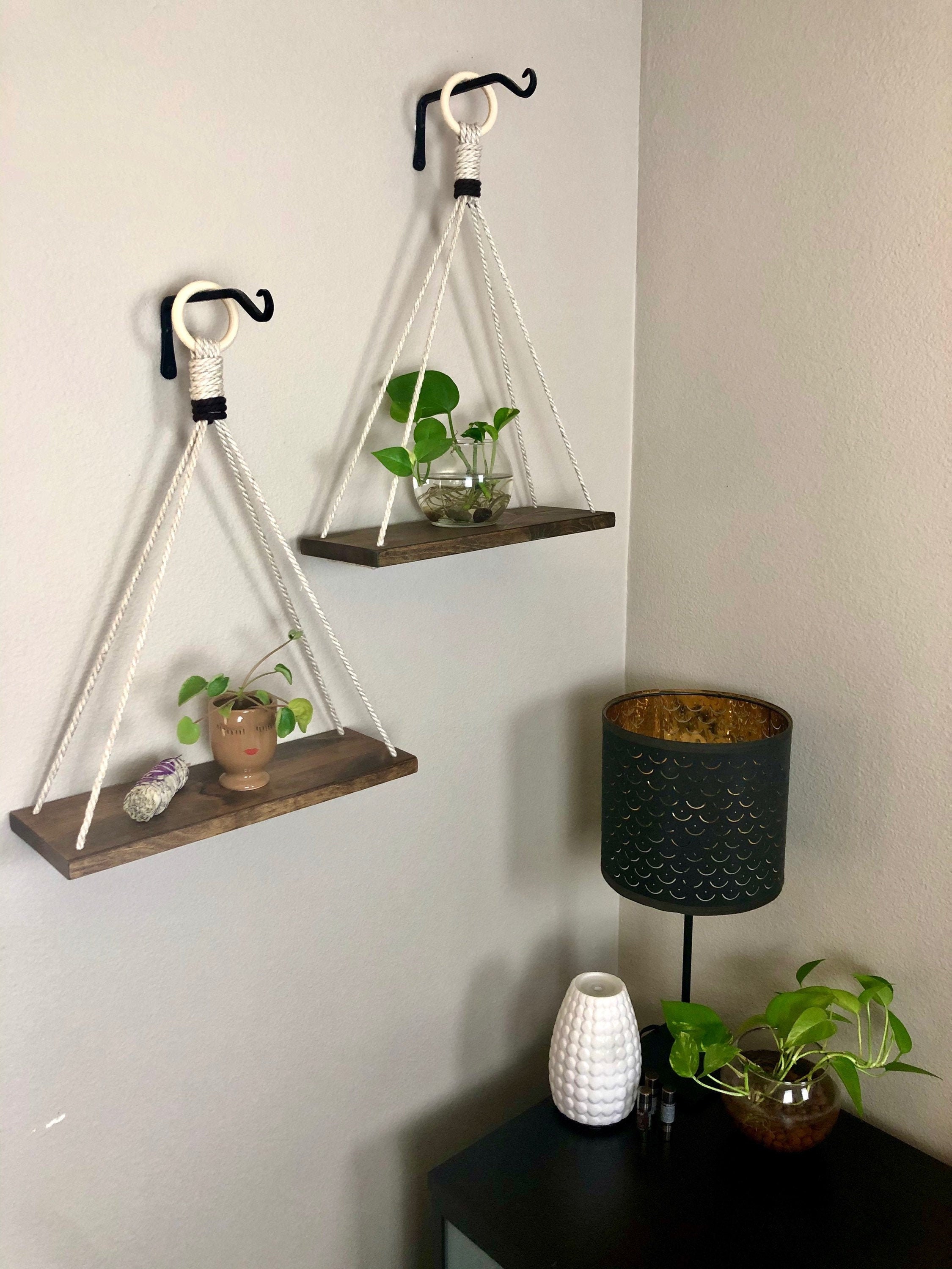 estantes colgantes pared