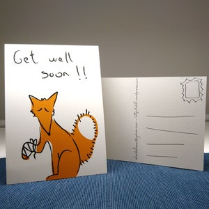 Get Well Soon Fox - Carte postale / Carte