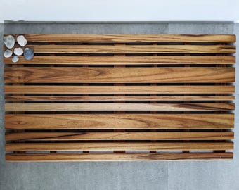 Teak Shower and Bath Mat | Works for Indoor or Outdoor Showers!