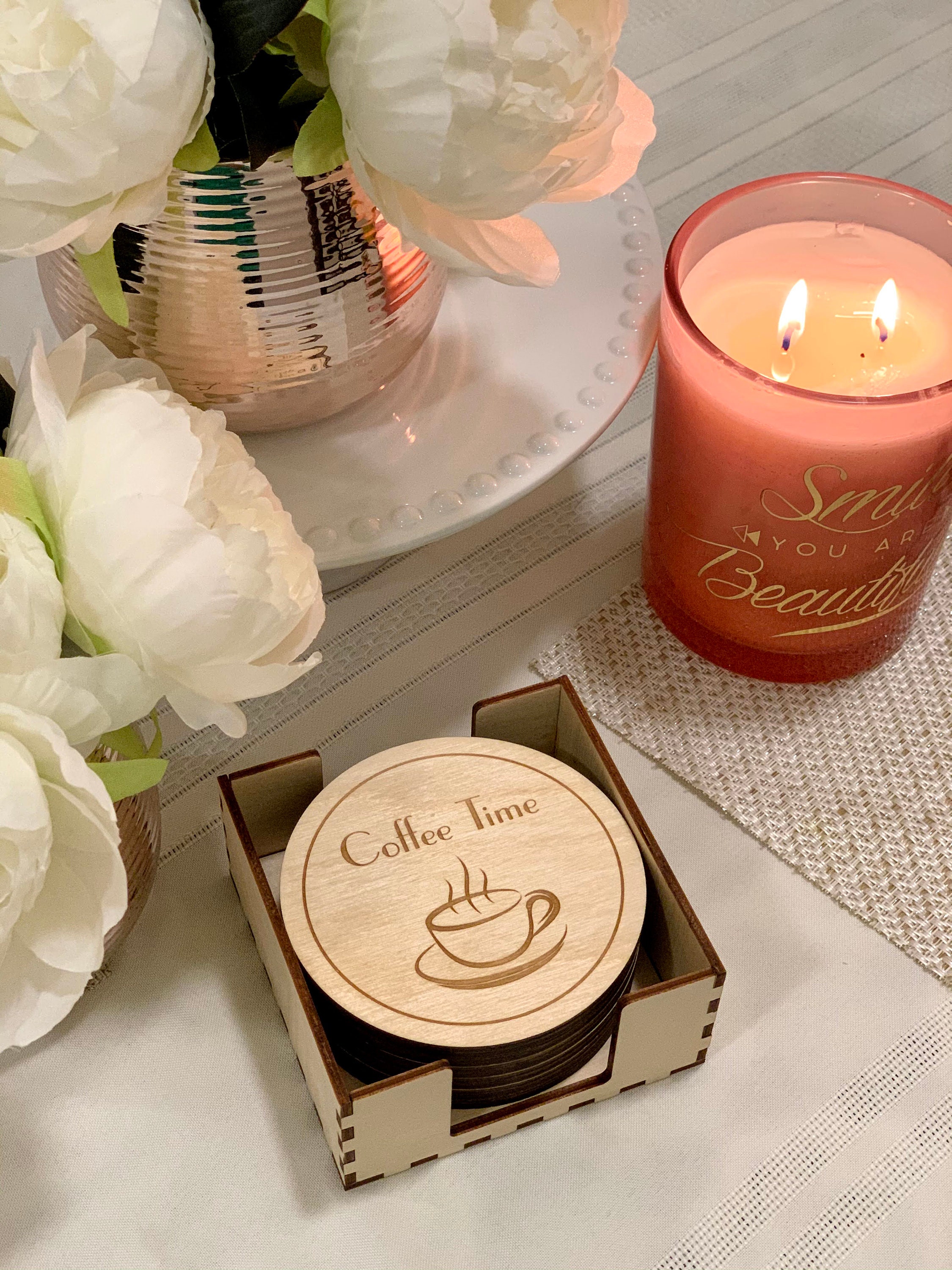 Personalized Coasters Engraved Coaster Setmonogrammed Gift Etsy