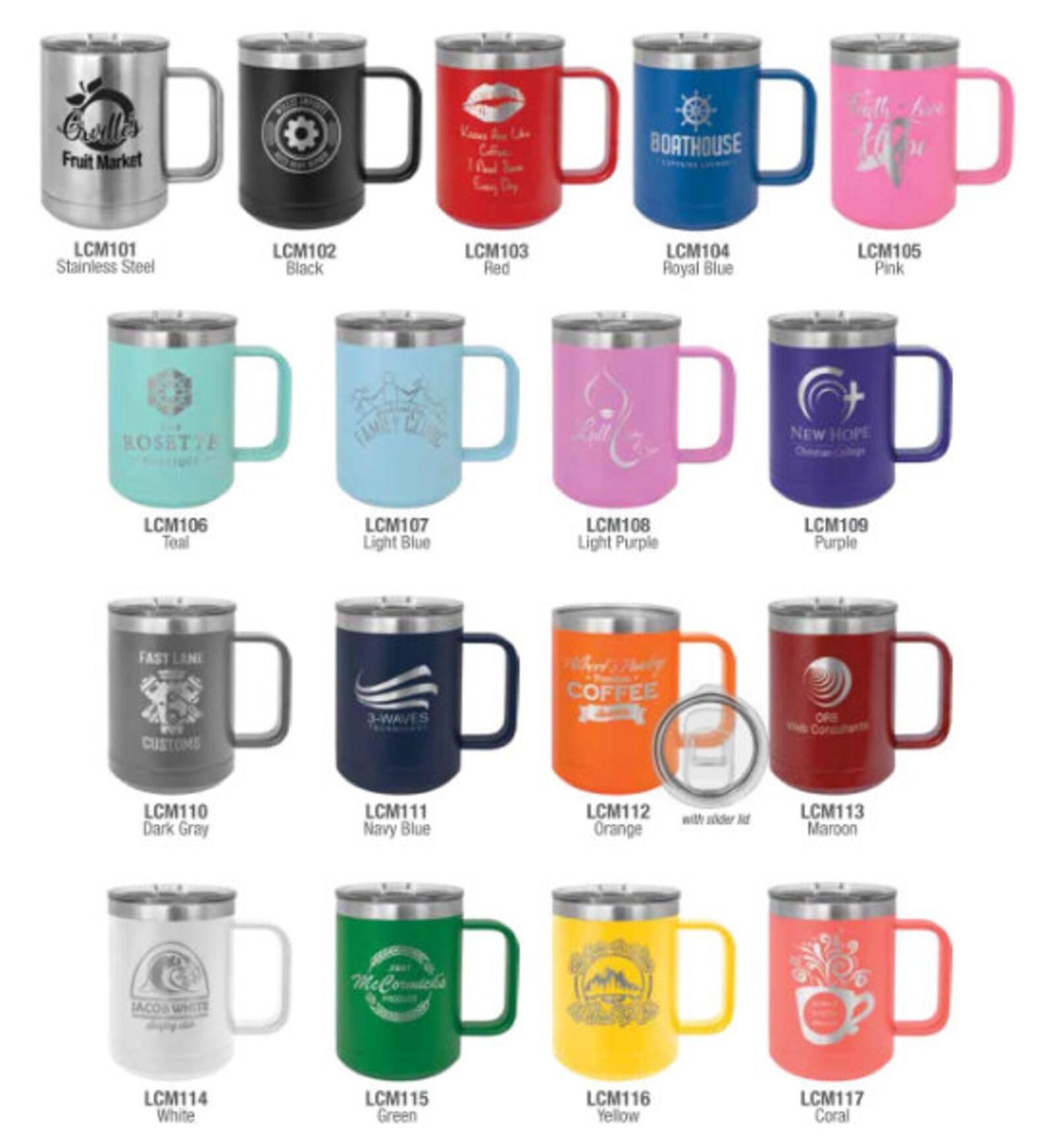 Personalized Laser Engraved Coffee Mugs 15 OZ Etsy